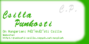 csilla punkosti business card